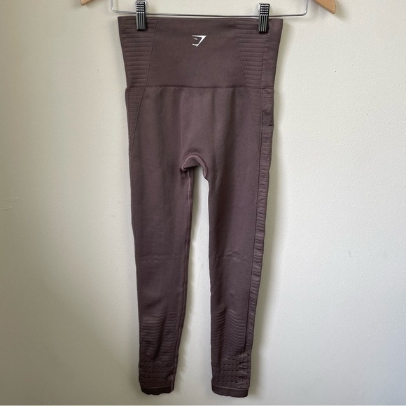 Gymshark Energy Seamless 7/8 Length Leggings Rose Taupe Pants Athletic‎ - Picture 4 of 6